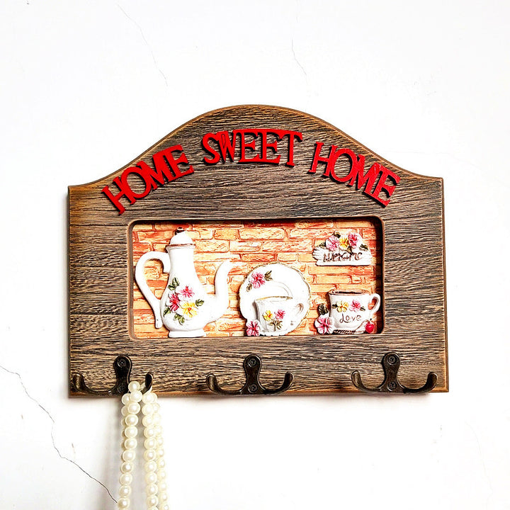 Decorative Floral Wall Hook Rack