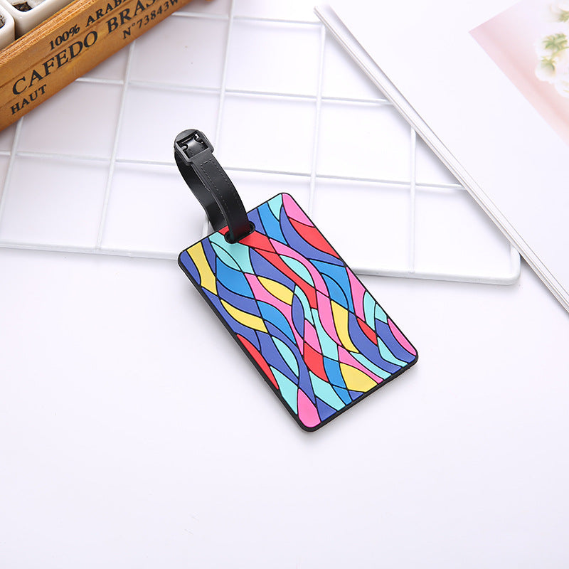 Unisex Geometric Pattern Travel Luggage Tag Bowlift