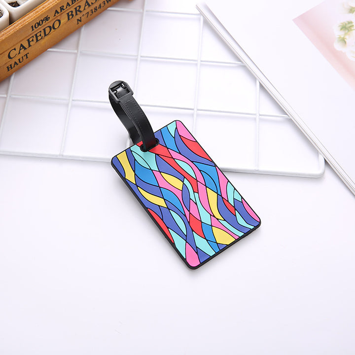 Unisex Geometric Pattern Travel Luggage Tag Bowlift