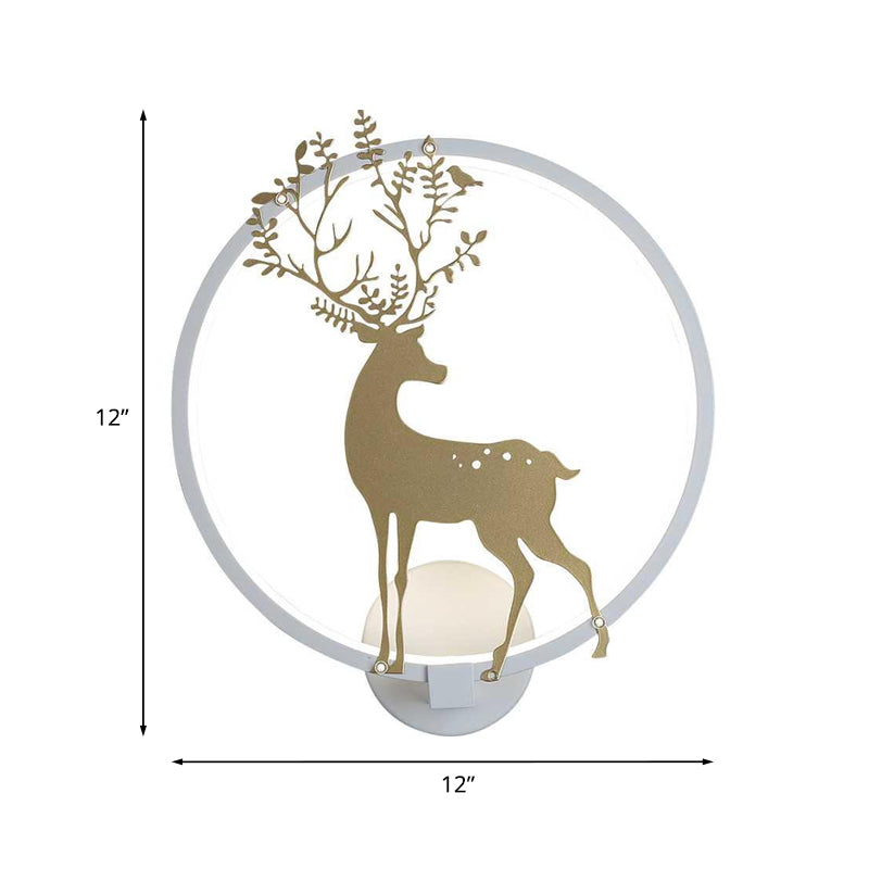 BowLift | Gold Deer Wall Lamp Nordic Acrylic LED Hoop Wall Lighting Ideas for Living Room