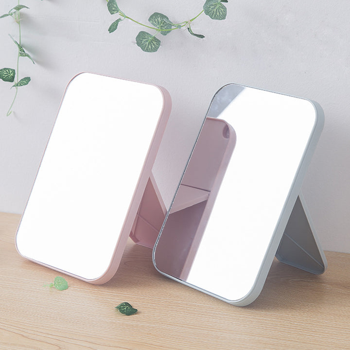 Foldable Tabletop Makeup Mirror with Adjustable A-Frame Stand Bowlift