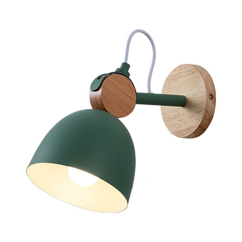 BowLift | Metal Bowl Shade Wall Light Lamp Children's Room Shop 1 Head Macaron Style Wall Light