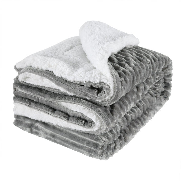 Women's ultra-soft plush blanket with contrasting reversible design Bowlift