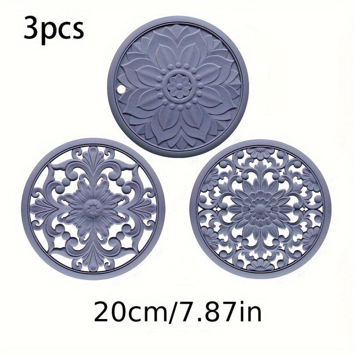 BowLift | Heat Resistant Silicone Trivet Mat Set