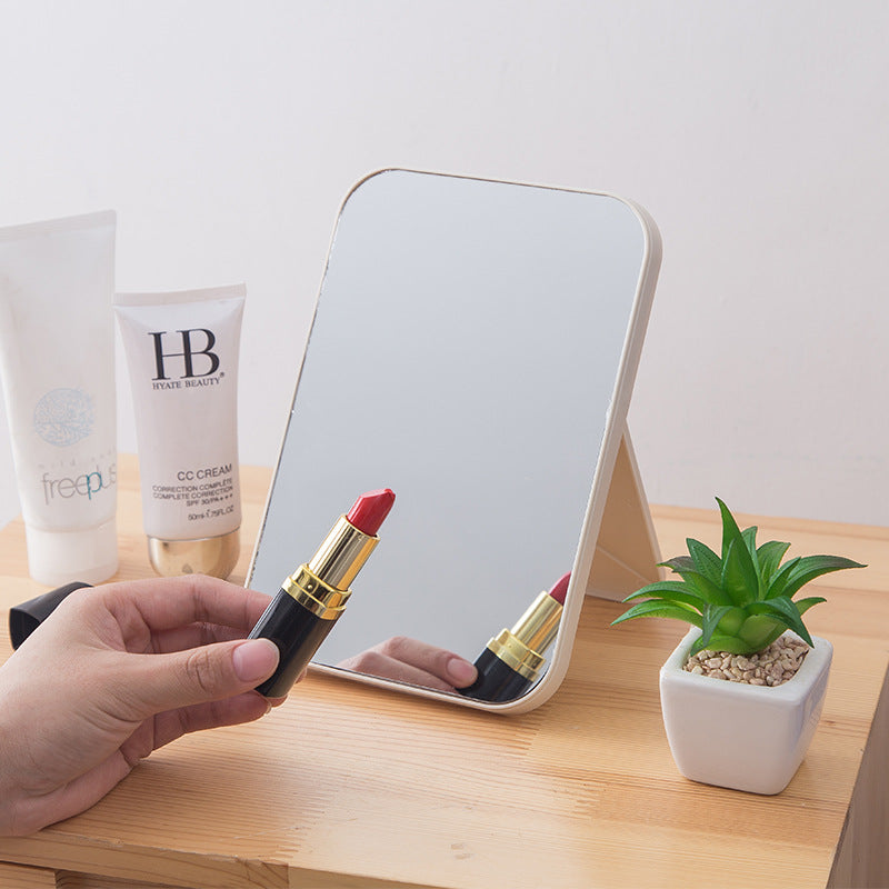 Foldable Tabletop Makeup Mirror with Adjustable A-Frame Stand Bowlift