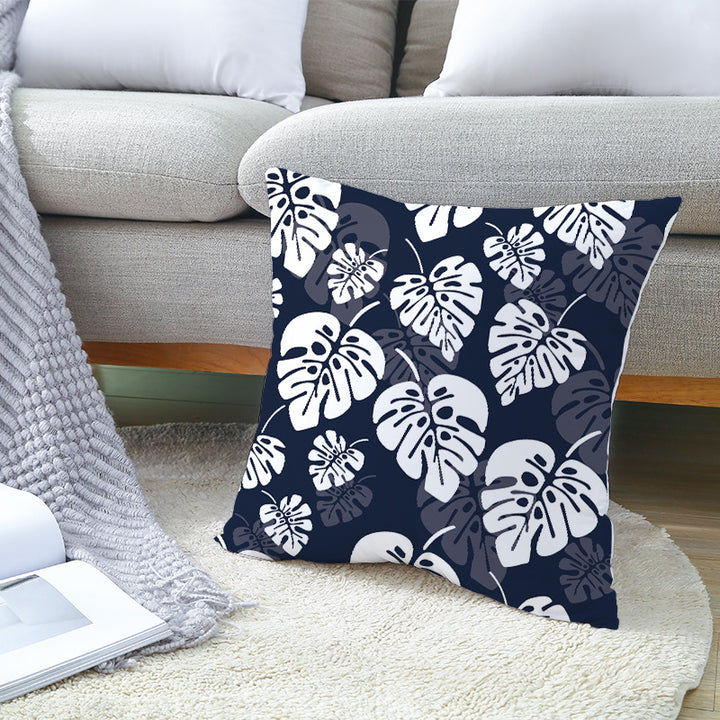 Decorative Marble Swirl Linen Throw Pillow Cover