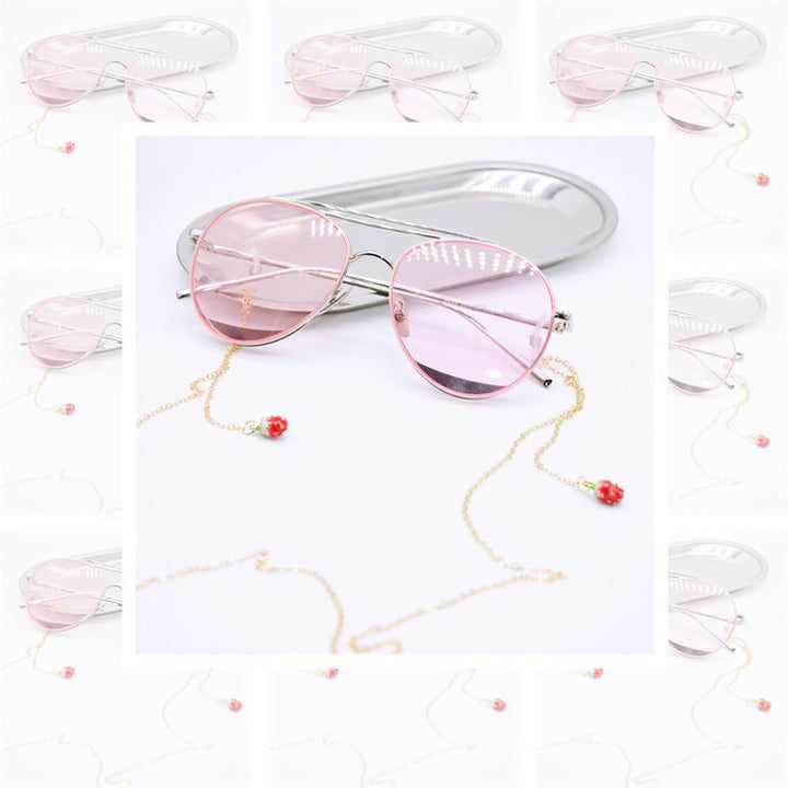 Decorative Strawberry Pendant Eyewear Chain Bowlift