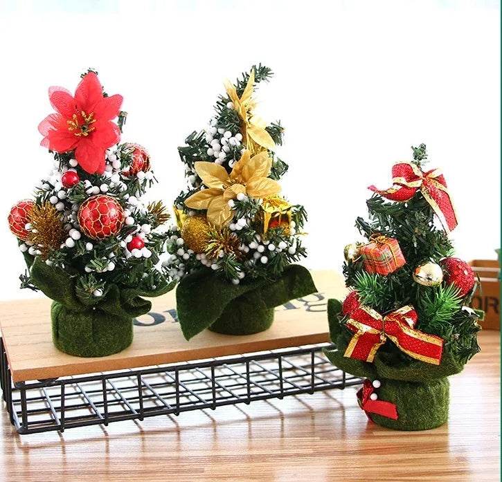 BowLift | Christmas Ornaments Tree 20cm Mini Christmas Decoration Tree Christmas Day Mall Decoration Desktop Ornaments Small Tree