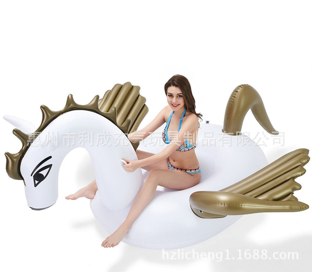 Women Inflatable Swimming Armchair in Unicorn Shape Bowlift