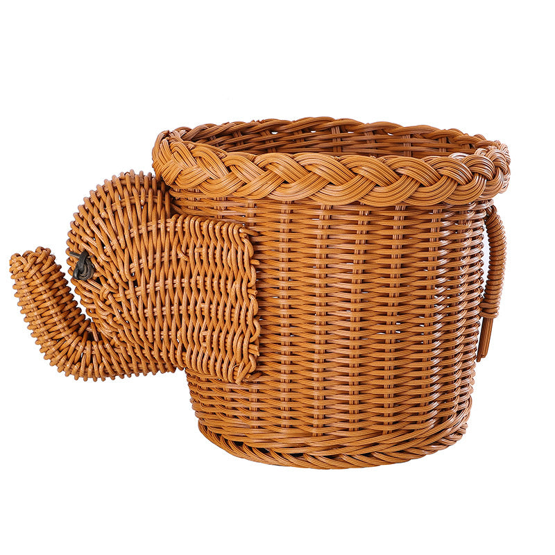 Decorative Woven Dog-Shaped Storage Basket Bowlift