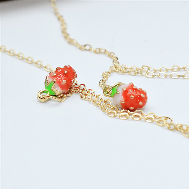Decorative Strawberry Pendant Eyewear Chain Bowlift