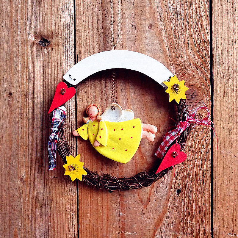 Decorative Wreath with Angel Figure