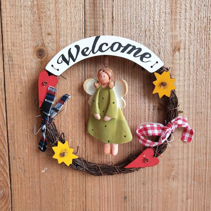 Decorative Wreath with Angel Figure