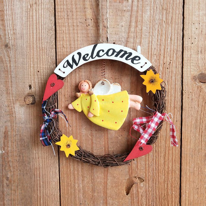 Decorative Wreath with Angel Figure