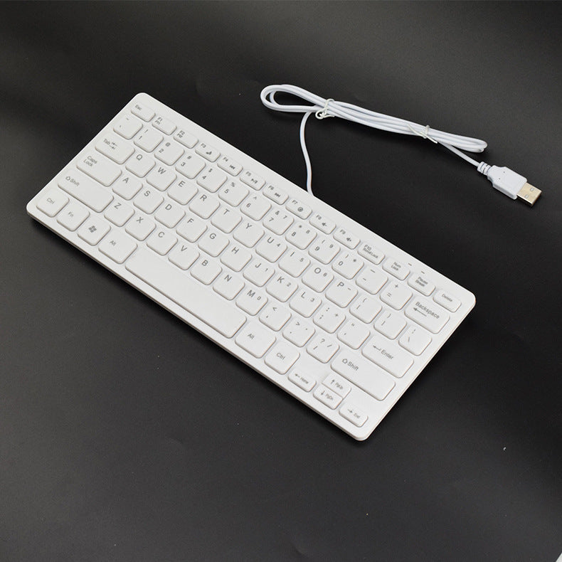 Flat USB keyboard with quiet keystrokes Bowlift