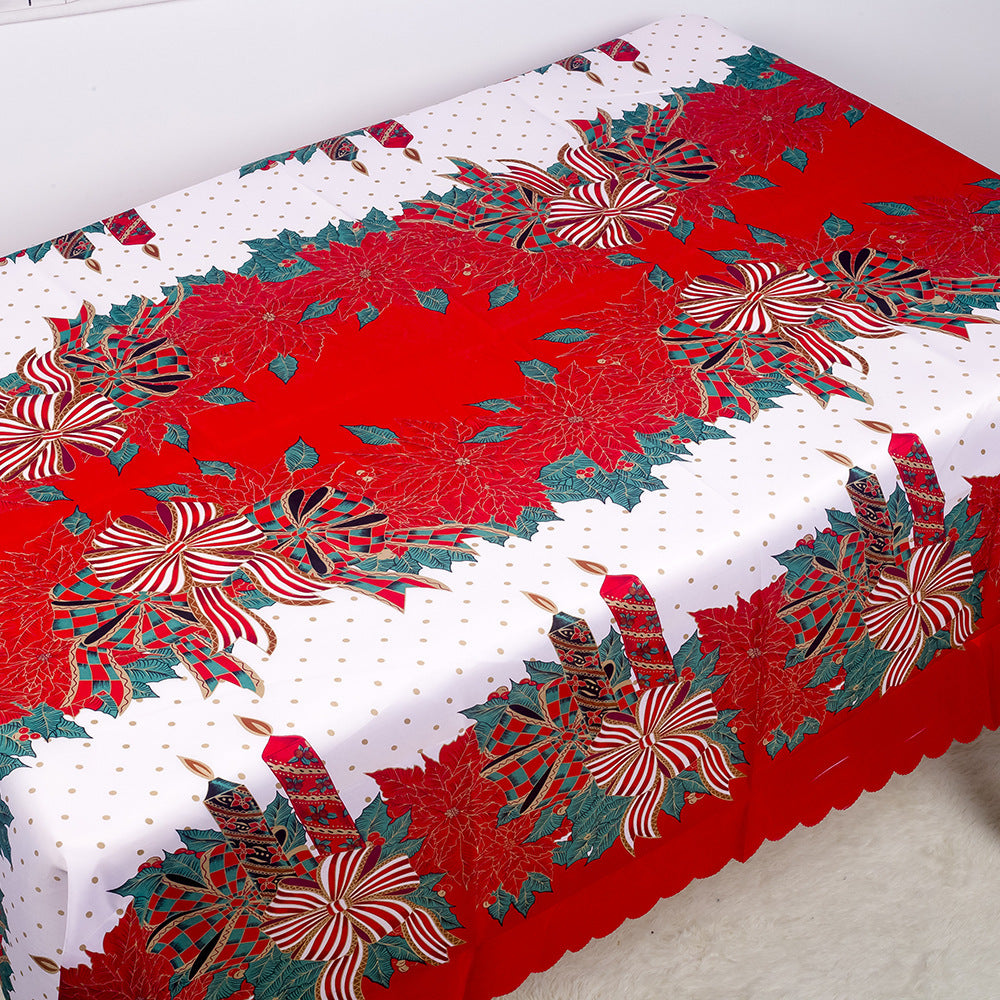 BowLift | Christmas Decorations Christmas Polyester Printed Tablecloth Christmas Tablecloth