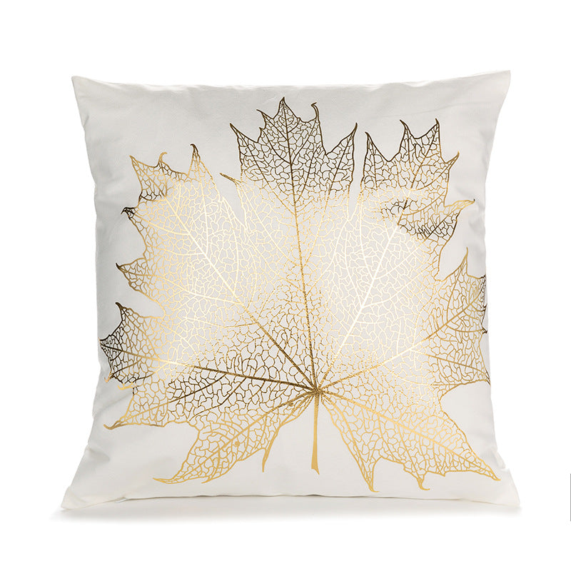 Decorative Square Pillow Cover with Foil Geometric Diamond Print