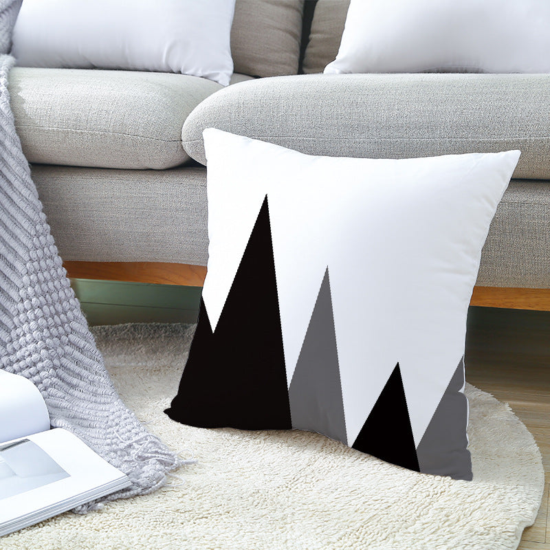 Decorative Tile-Pattern Throw Pillow Cover