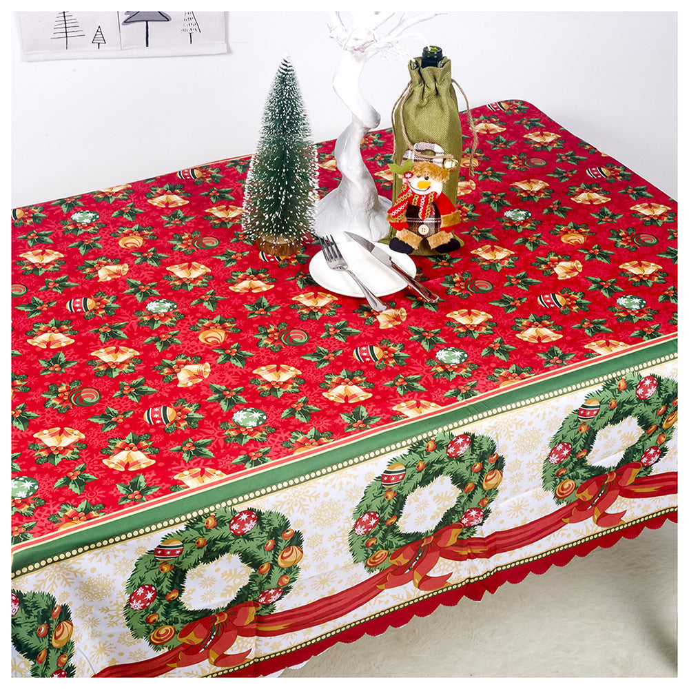 BowLift | Christmas Decorations Christmas Polyester Printed Tablecloth Christmas Tablecloth