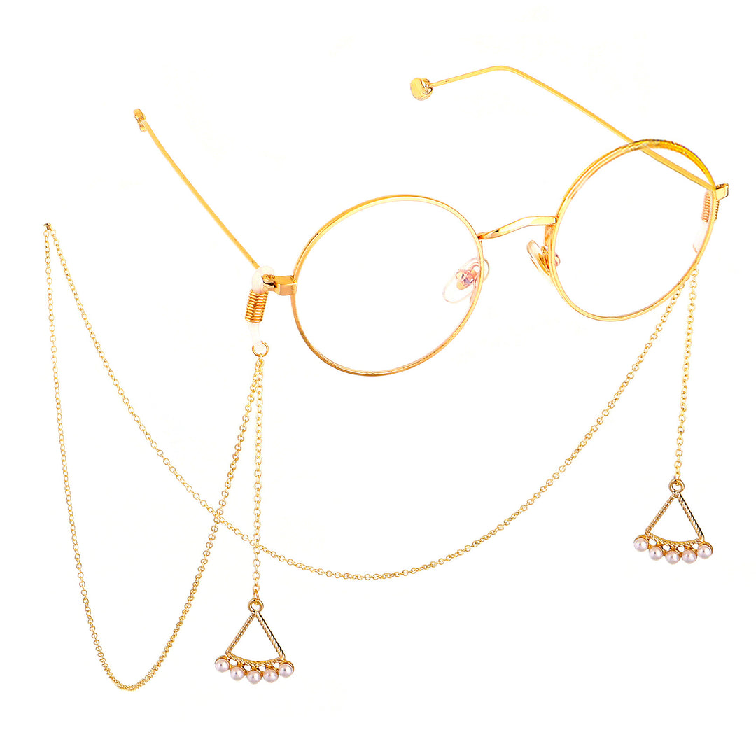 Elegant Triangle-Shaped Eyewear Chain Bowlift