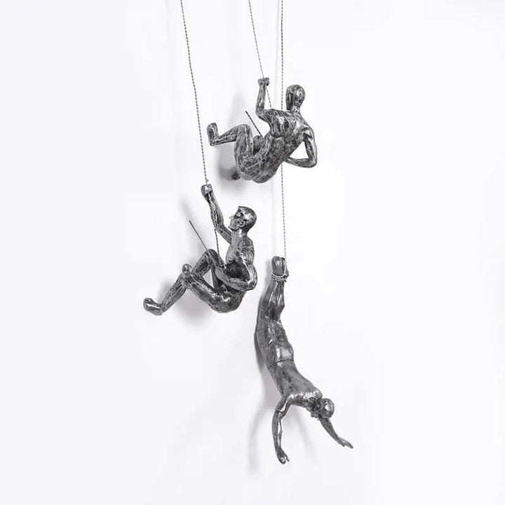 BowLift | Climbing Man Wall Art Set of 3