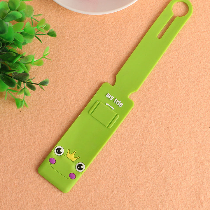 silicone cartoon animal luggage strap with hidden ID card pocket Bowlift