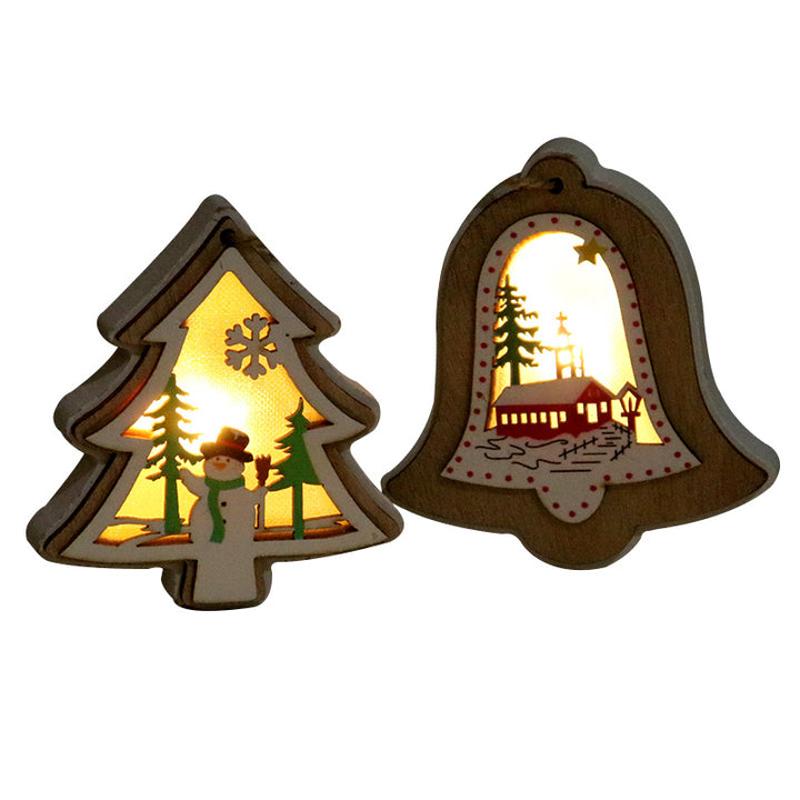 Decorative LED Christmas Scene Lantern Bowlift
