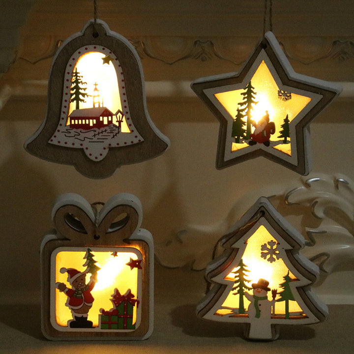 Decorative LED Christmas Scene Lantern Bowlift