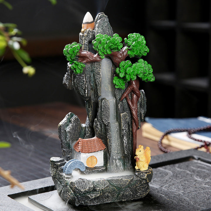 Scenic Mountain Waterfall Incense Holder