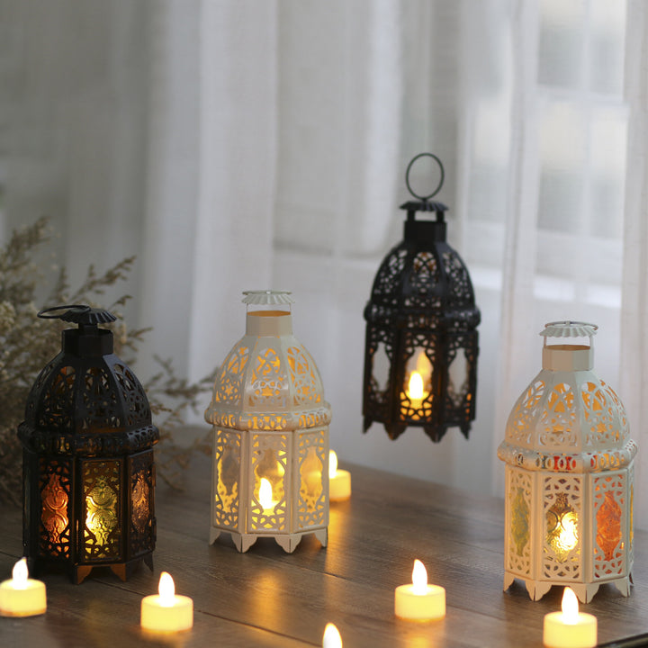 Handcrafted Dome-Top Filigree Metal Candle Lantern for Tealights and LED Candles Bowlift