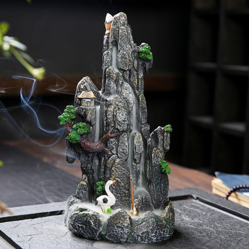 Scenic Mountain Waterfall Incense Holder