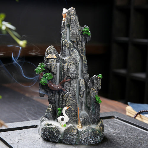 Scenic Mountain Waterfall Incense Holder