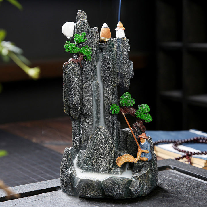 Scenic Mountain Waterfall Incense Holder
