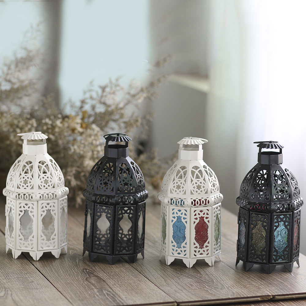 Handcrafted Dome-Top Filigree Metal Candle Lantern for Tealights and LED Candles Bowlift