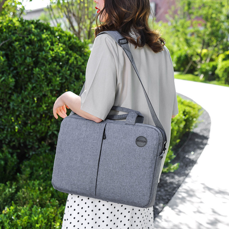 Padded Laptop Briefcase with Detachable Shoulder Strap and Front Organizer Bowlift
