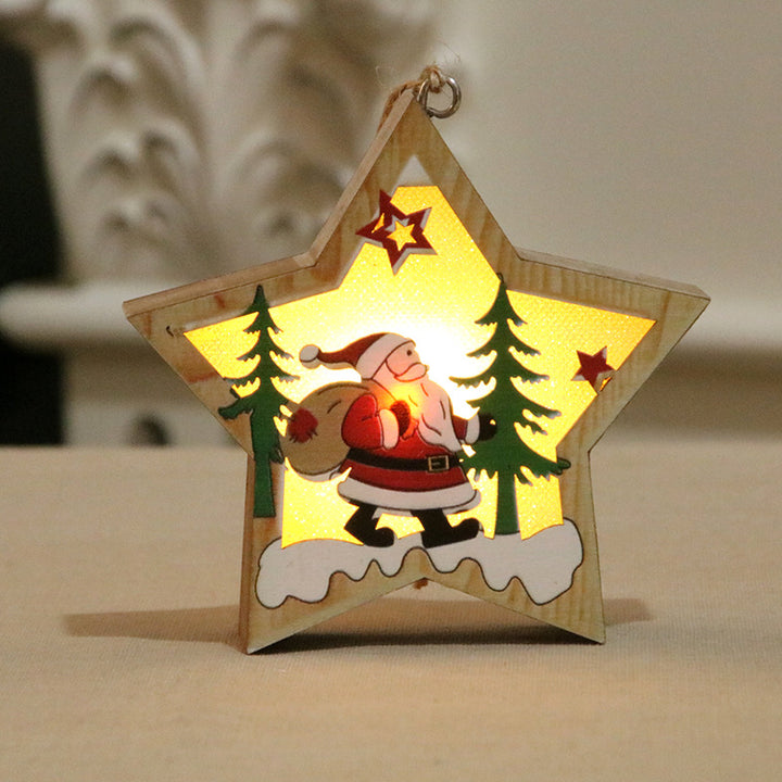 Illuminated Wooden Christmas Ornament Bowlift