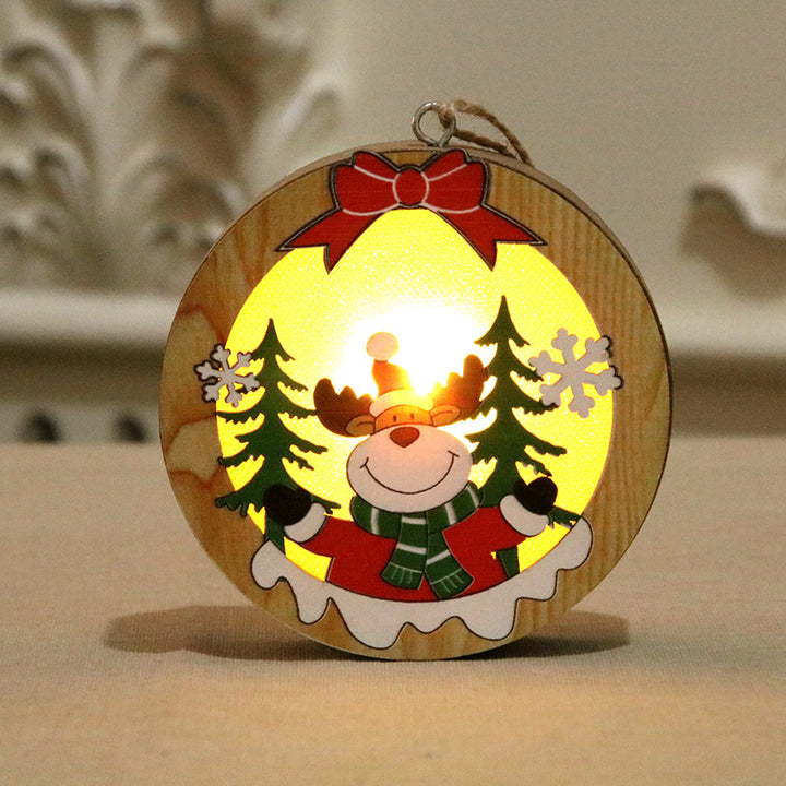 Illuminated Wooden Christmas Ornament Bowlift