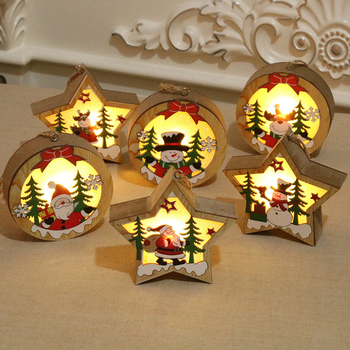 Illuminated Wooden Christmas Ornament Bowlift