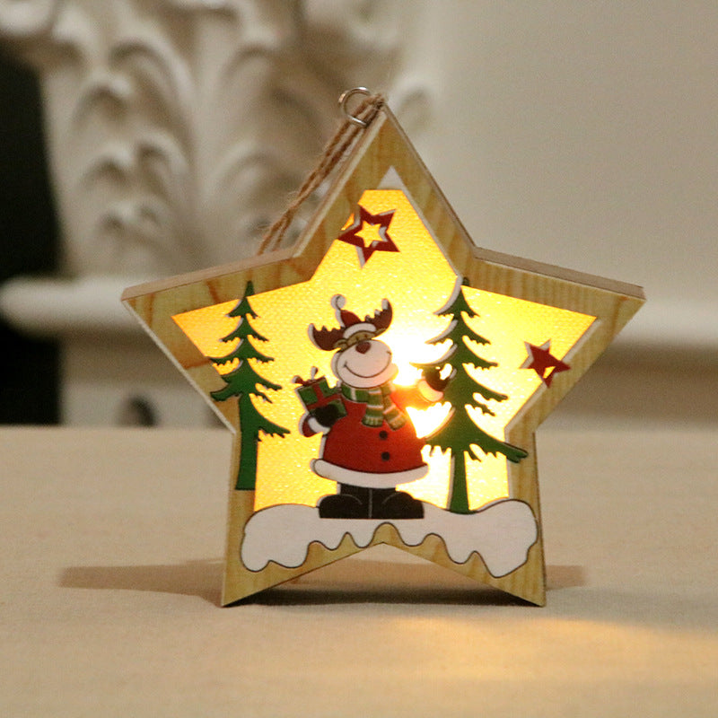 Illuminated Wooden Christmas Ornament Bowlift