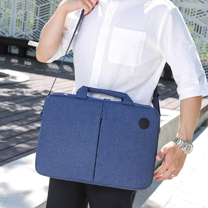 Padded Laptop Briefcase with Detachable Shoulder Strap and Front Organizer Bowlift