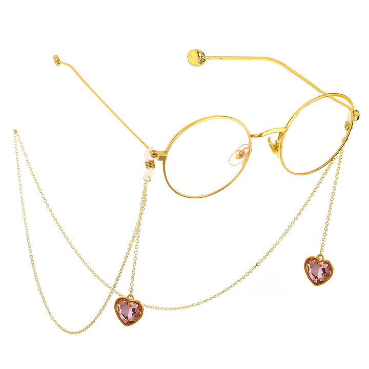 Heart-Shaped Crystal Accent Eyewear Holder Bowlift