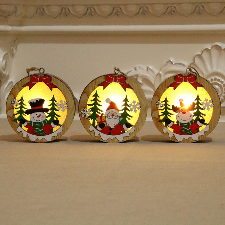 Illuminated Wooden Christmas Ornament Bowlift