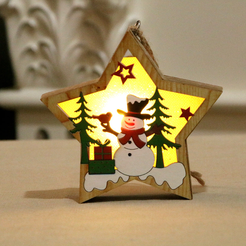 Illuminated Wooden Christmas Ornament Bowlift