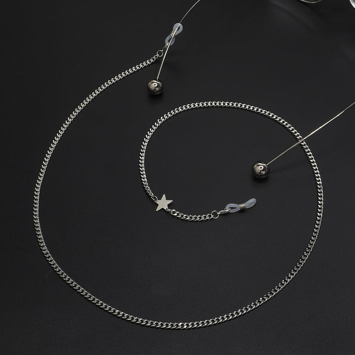 Star-Decorated Eyewear Chain Bowlift