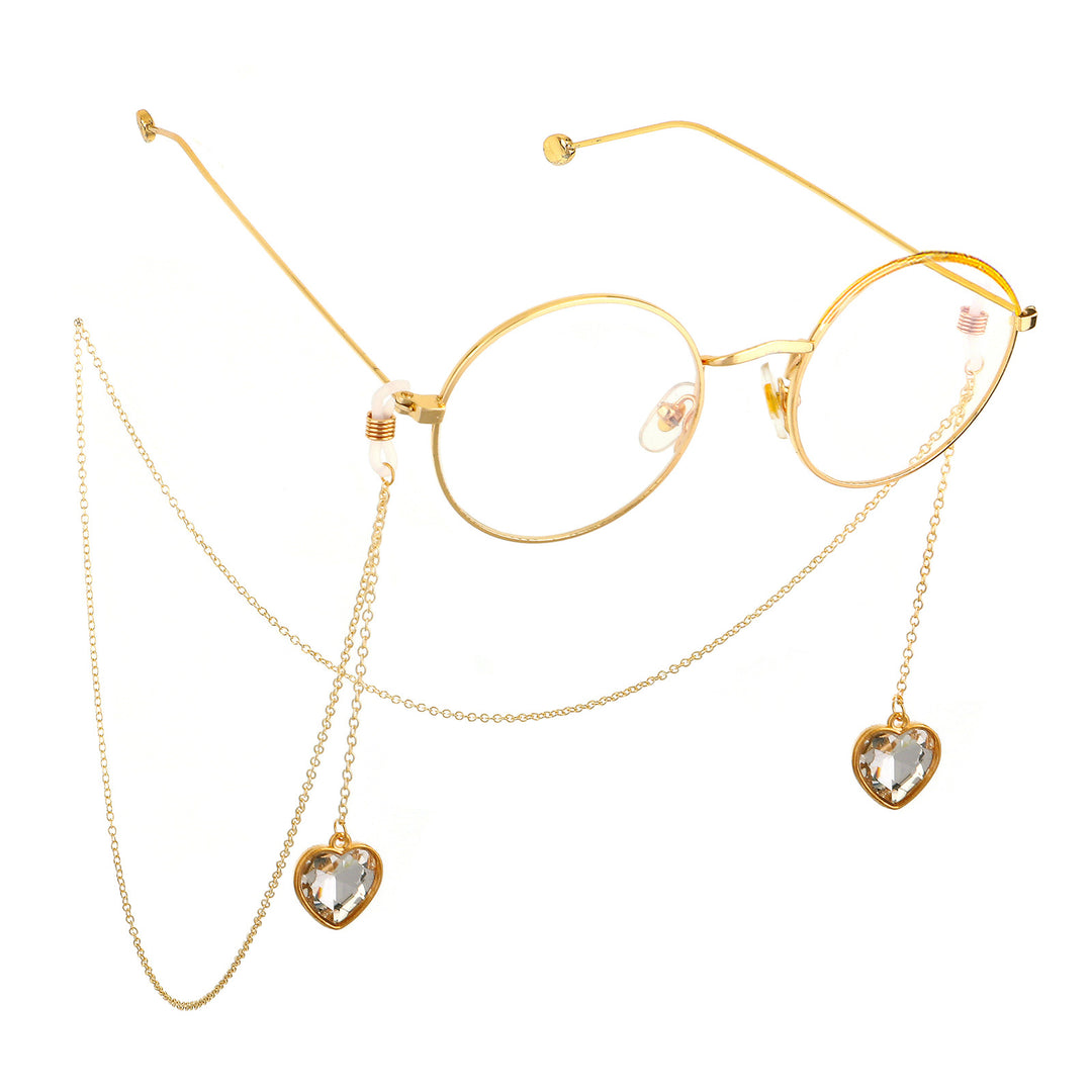 Heart-Shaped Crystal Accent Eyewear Holder Bowlift