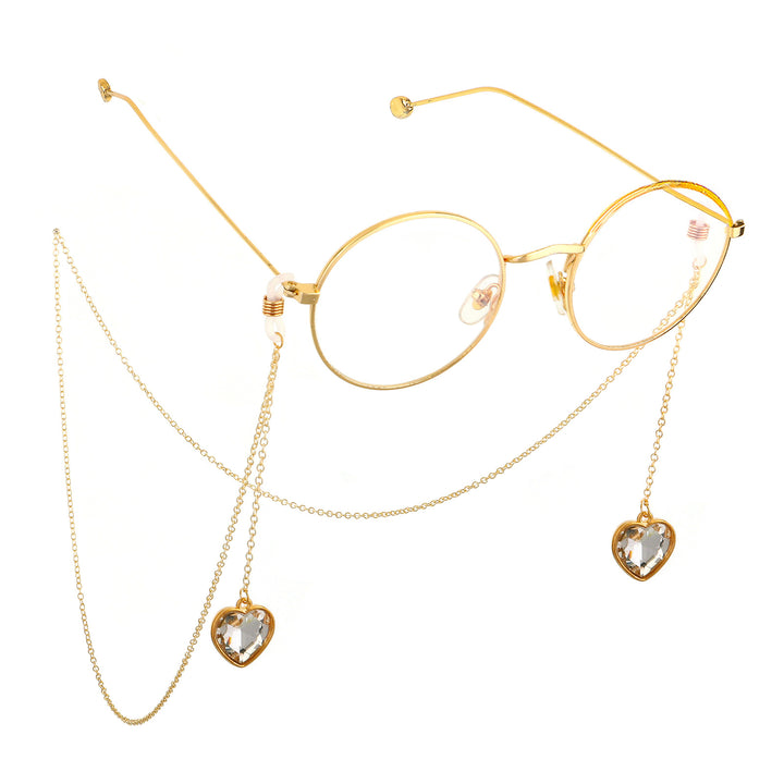 Heart-Shaped Crystal Accent Eyewear Holder Bowlift