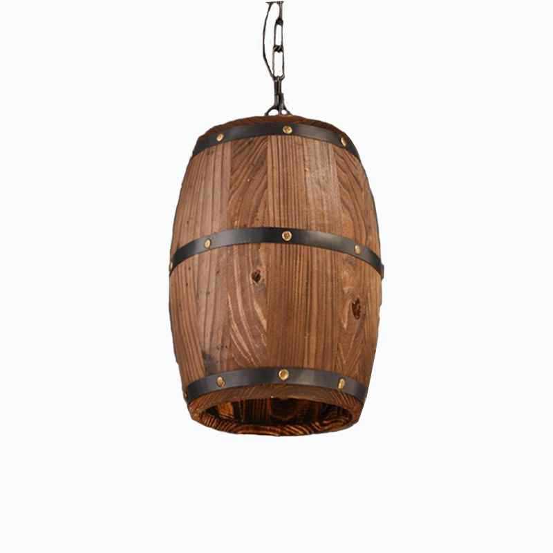 Rustic Barrel Pendant Light