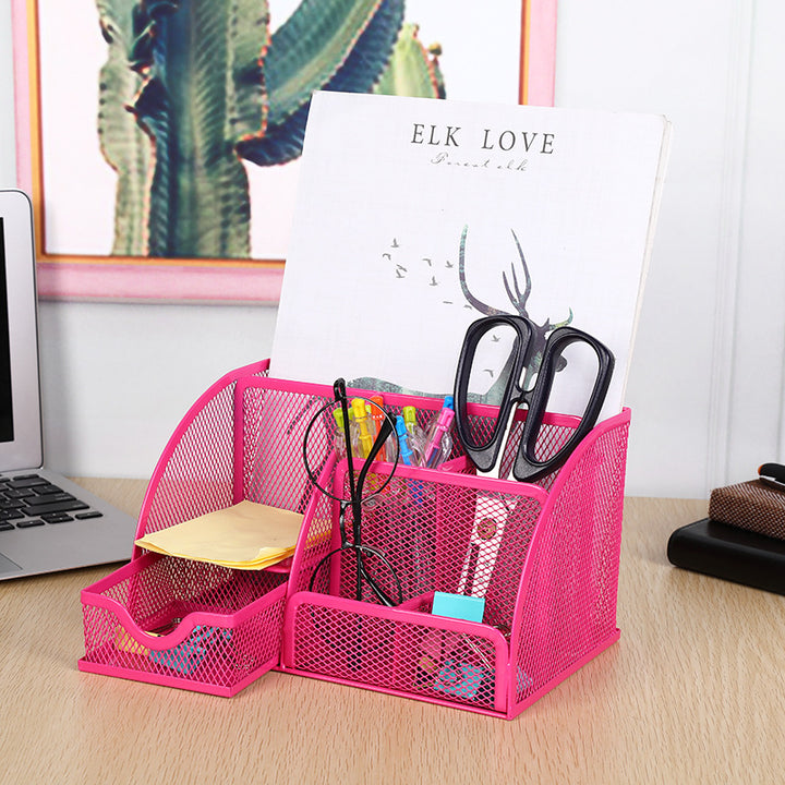 Multi-Compartment Mesh Desk Organizer Bowlift