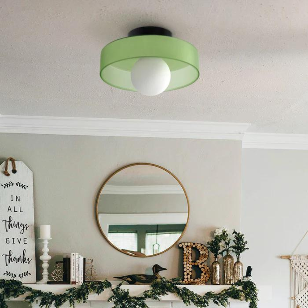 Round Ceiling Lamp with Stylish Functionality - LumiSphere | Bowlift