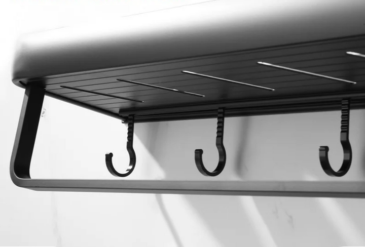 ALUMAX – Black Aluminum Corner Shelf without Drilling Bowlift